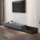 Nordic Tv Cabinet Tea Table Combination Black Walnut-colored Retractable Tv Cabinet Modern Simple