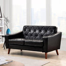 Day American living room bedroom pull buckle leather sofa Nordic small office single double