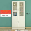 SENBIJU Bookshelf Modern Shelf Living Room Cabinet Glass Door Locker Simple Bookcase Free