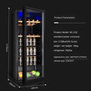 Bar Single Door Small Refrigerator Home Living Room Office Transparent Beverage Fresh Tea 118l