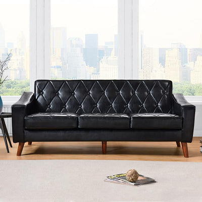 living pull American Stock room bedroom up5-25 buckle leather Day sofa Nordic small office single