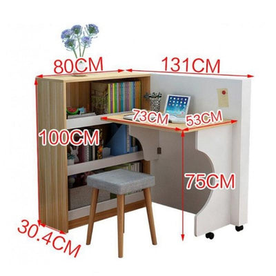 SENBIJU Creative Children's Desk Rotating Folding Table Bookcase Combination One Writing Simple