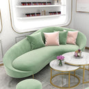 Koala Curved Fabric Sofa Clothing Store Beauty Salon Small Sofa Small Apartment Sofa