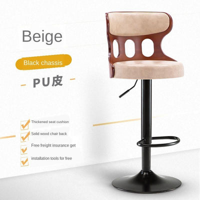 Backrest Lifting Modern High Simple Rotating Foot Bar Stool Cashier Front Desk Chair