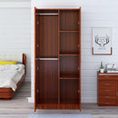 Wooden Stylish Wardrobe Atmospheric Bedroom Black Walnut Cabinet Solid Wood Double Door Simple Black