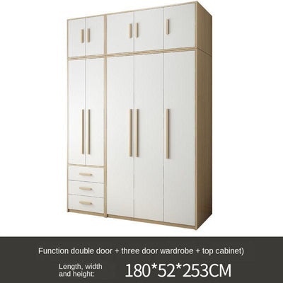 Nordic Wardrobe Simple Modern Economy Assembly Two-door Board Simple Custom Small Bedroom Wardrobe