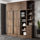 Wardrobe Nordic Bedroom Solid Wood Modern 2021 Simple Push-door Small-family Collection Large