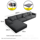 Modern Fabric Sofa Combination Living Room Self-contained U-shaped l Corner Nordic Simple Large and