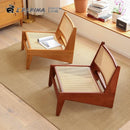 PINA 【Natural rattan】Lounge chair Rattan chair single person sofa chair Solid wood Rattan woven