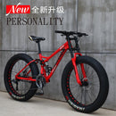 Mountain Bicycle Adult Off-roader Beach Snow Bike 4.0 Tire Male and Female Student Variable Speed