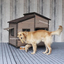 Outdoor Dog House Solid Wood Rain Proof Sunscreen Anticorrosive Dog House Dog Cage Large And