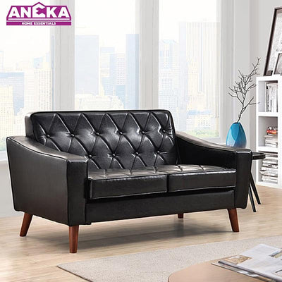 Day American living room bedroom pull buckle leather sofa Nordic small office single double