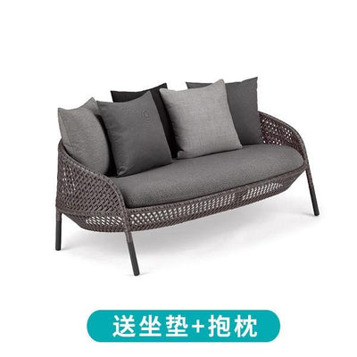 Outdoor Rattan Sofa Nordic Designer Hotel Open Balcony Outdoor Furniture Courtyard Leisure Rattan