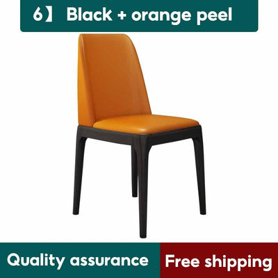 Nordic modern dining chair fashion waterproof dressing chair modern back chair PU leather dining