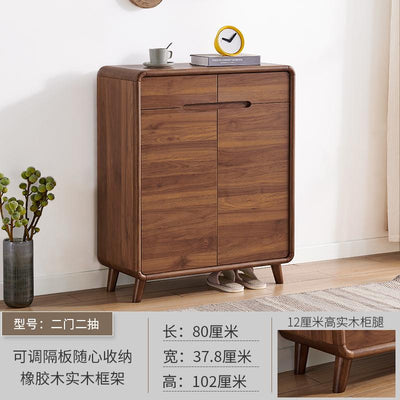 (MUWU) Shoe Cabinet Solid Wood Frame Large Capacity Porch Cabinet