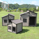 Outdoor Dog House Solid Wood Rain Proof Sunscreen Anticorrosive Dog House Dog Cage Large And