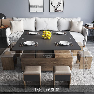 Multifunctional Tea Table and Small Family Contracted Nordic Style Living Room Home Creative Folding