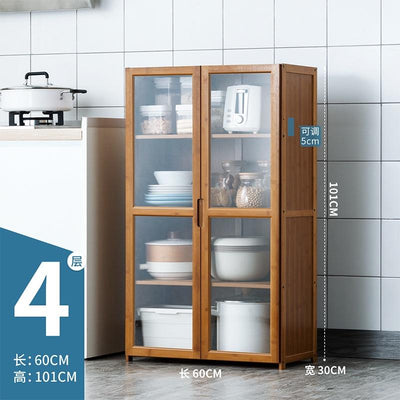 Kitchen Cabinet Multi-layer Kitchen Rack Bedroom Bookshelf Cabinet Home Sideboard Cabinet