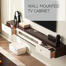 SENBIJU TV Console Cabinet Solid Wood Wall Hanging Wall Living Room Bedroom Narrow TV Cabinet