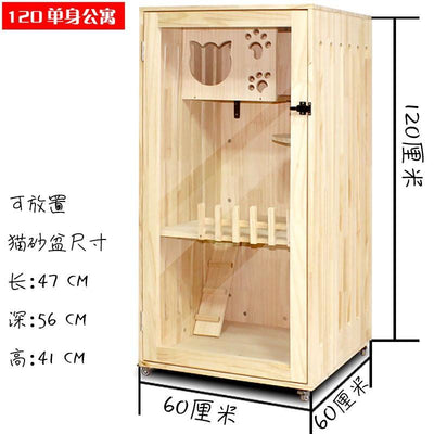 Family Luxury Cage Wooden House Cat Cabinet