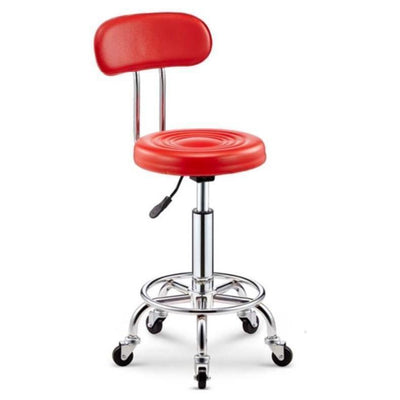 Leather Bar Stool Swivel Chair High Back Lifting Bar Chair Beauty Barber Shop Chair Round Stool With