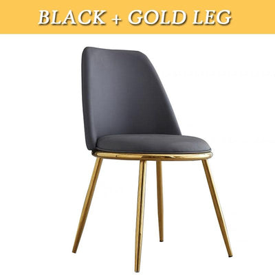 DF Nordic Dining Chair Gold Dining Chair Leather Leisure Chair Hotel Chair