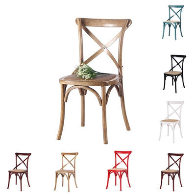 Solid Wood Dining Chair Simple Home Table Chair Fork Rattan Back Table Nordic Dining Room Chair Many