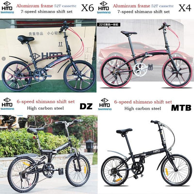 Hito Foldable Bike X6 20/22 Inch Foldable Bicycle Shimano 7-speed Variable Speed Bicycle Ultra-light