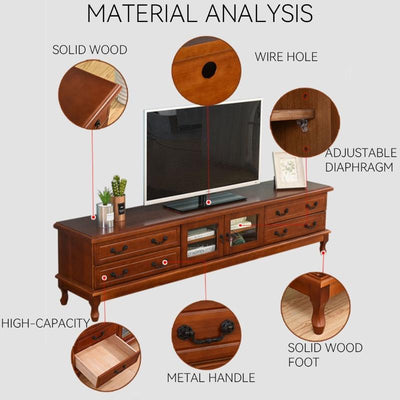 SENBIJU Tv Console Cabinet TV console cabinet Living Room Solid Wood TV Cabinet