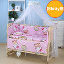 Crib Solid Wood Baby Bed Lacquerless Baby Cradle Foldable Multifunctional Desk Mobile Portable