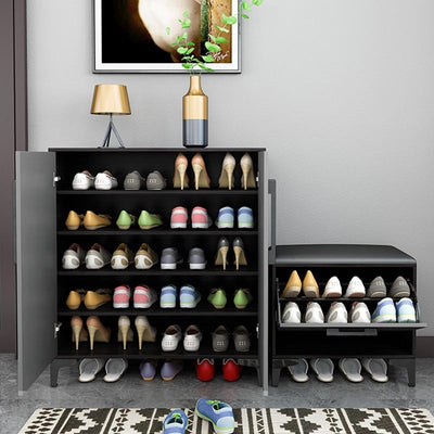 Multi-layer shoe storage cabinet, Nordic home entrance porch cabinet, large-capacity shoe cabinet