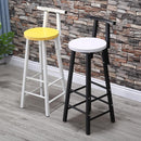 High Chair Bar Stool Minimalist Fashion Creative Steel Wood Thickened Dining Chair（70cm）