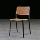 Plastic chair rattan chair household dining chair Nordic stackable armchair