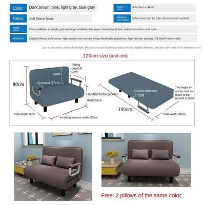 Folding Sofa Bed Dual-use Single Simple Family Double Nap Theme Portable Lazy Lounge Ruse Lunch