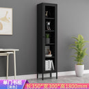 Bookshelf Cabinet Living Room Dustproof Bookshelf Wrought Iron Glass Door Bookcase Home Floor