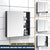 Bathroom Mirror Cabinet Wall Mounted Aluminum Alloy Toilet Mirror Wall Mounted Storage Box with