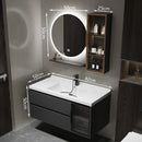 LAL Modern Simple Bathroom Cabinet Bathroom Ceramic Integrated Washstand, Wash Face Light Luxury