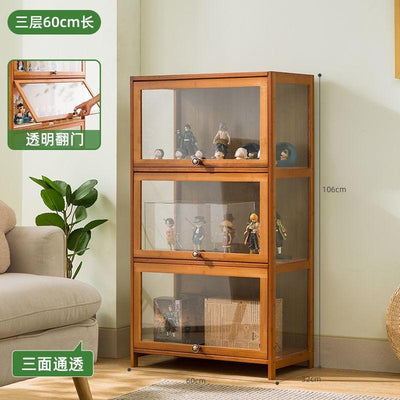 Cabinet Hand-made Display Stand Lego Acrylic Transparent Storage Cabinet Solid Wood Dust-proof