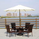 Baojing outdoor tables and chairs with umbrella courtyard leisure furniture garden iron balcony