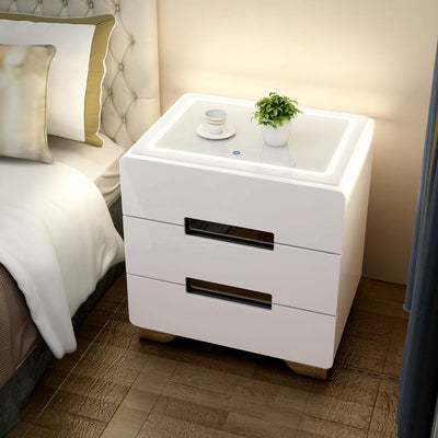 Smart Table Modern Locker Nordic Bedroom Multi-functional Bedside Small White Paint Simple Cabinet