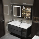 LAL Modern Simple Bathroom Cabinet Bathroom Ceramic Integrated Washstand, Wash Face Light Luxury