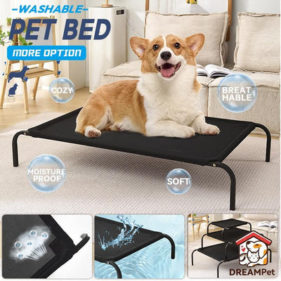 Pet Bed Elevated Dog Bed for Cat Breathable Moisture-Proof Easy to Clean 4 Size