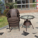 Furniture Outdoor Tables And Set Chairs Three Leisure Pieces Garden Rattan Balcony Table Chair