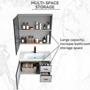 K.T Aluminum Alloy Mirror Cabinet Bathroom Cabinet Combination Small Cabinet Bathroom Integrated