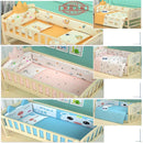 HOOOPET Baby Cot Baby Bed Multifunctional Solid Wood Baby Rocker Unpainted Children's Bed Small Bed