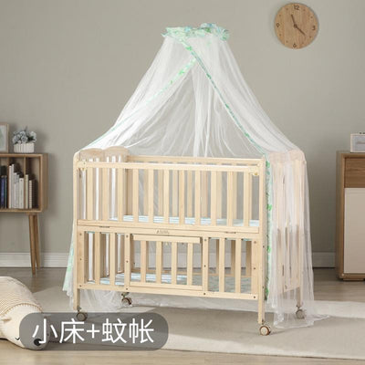 Crib Solid Wood Baby Bed Lacquerless Baby Cradle Foldable Multifunctional Desk Mobile Portable