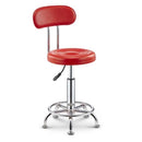 Leather Bar Stool Swivel Chair High Back Lifting Bar Chair Beauty Barber Shop Chair Round Stool With