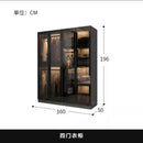 PINA Luxury Wardrobe Home Bedroom Nordic Light Luxury Modern Simple Economical Glass Cloakroom