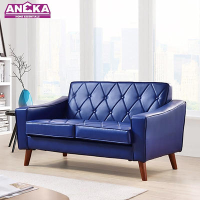 Day American living room bedroom pull buckle leather sofa Nordic small office single double