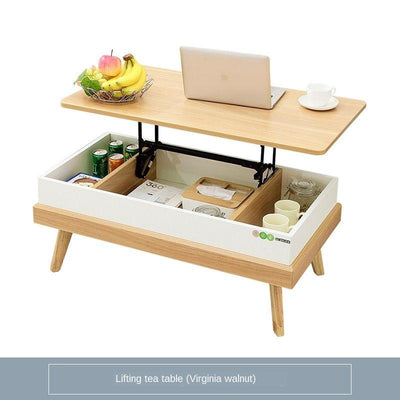 Nordic Lifting Tea Simple Small Apartment Living Room Multi-functional Storage Coffee Table